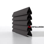 Ламели для забора жалюзи Luxe Л RAL 8019 – покрытие порошковое, толщина 0,45 мм в Белореченске | фото 1