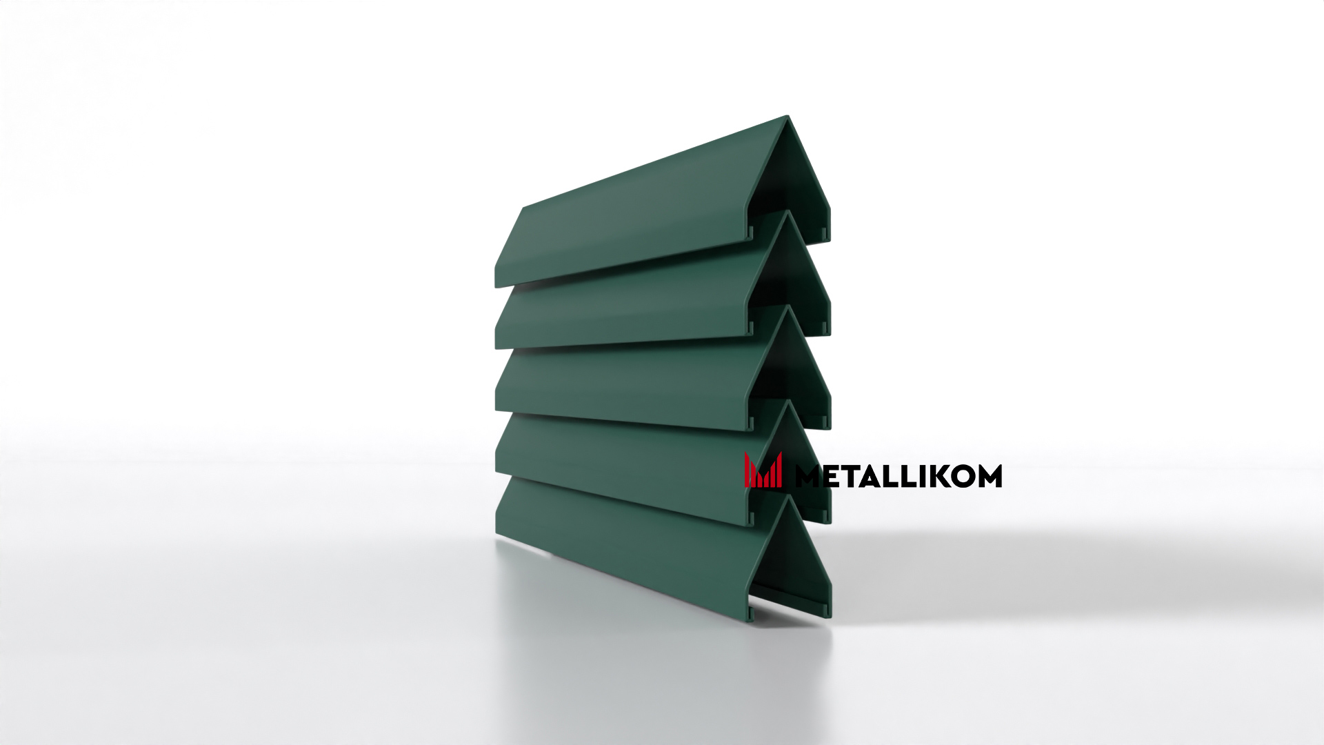 Ламели для забора жалюзи Luxe Л RAL 6005 – покрытие матовое, толщина 0,45 мм