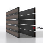 Планкен для забора Printec под дерево 120 mm RAL 7024 – покрытие порошковое, толщина 0,45 мм в Белореченске | фото 1